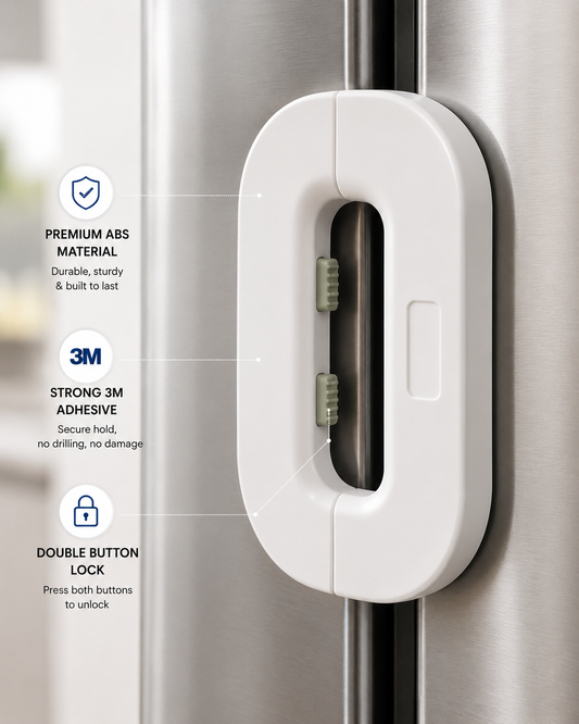 Multi-Purpose Child Safety Lock for Fridge, Cabinets & Drawers