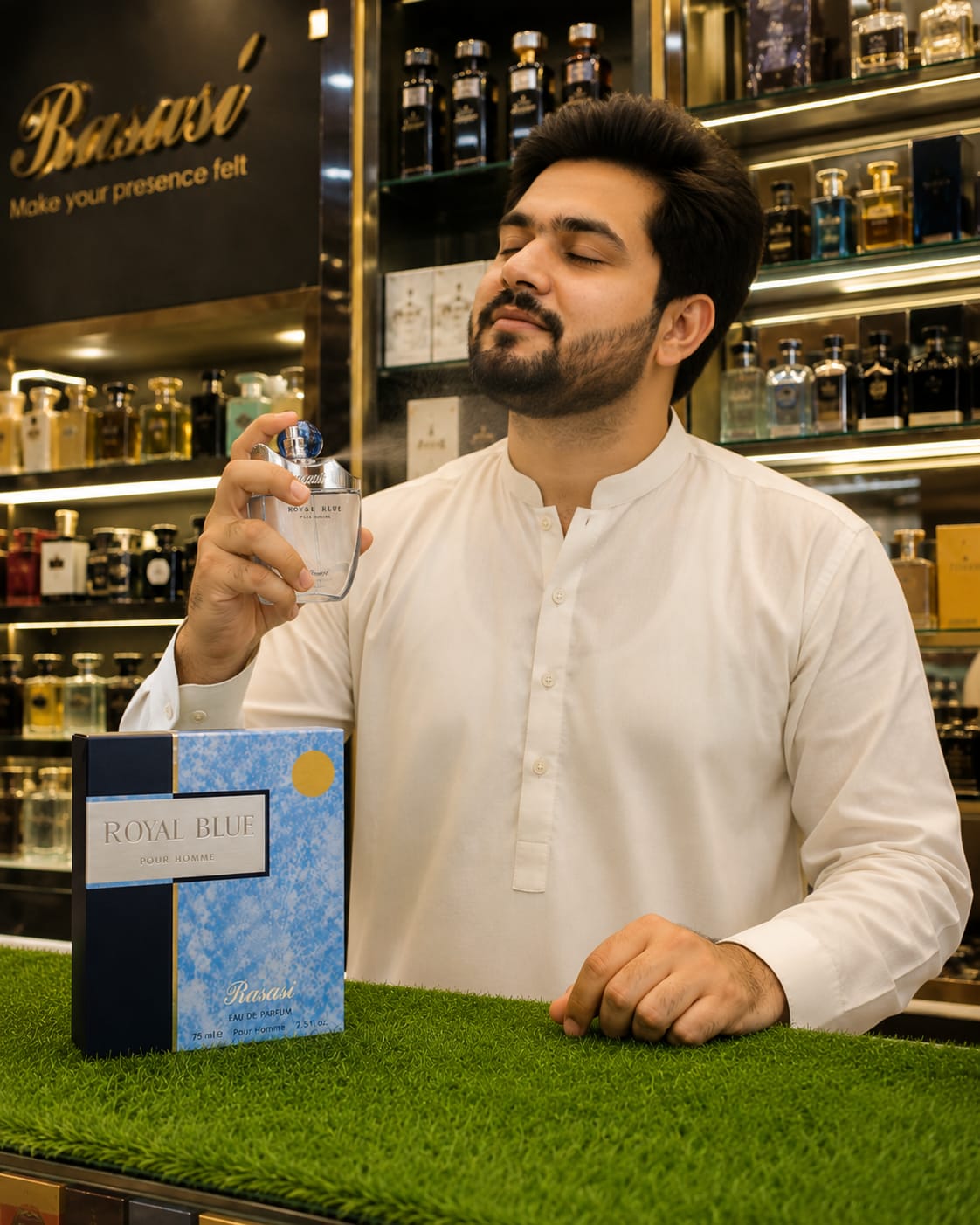 Rasasi Royal Blue Pour Homme Eau De Parfum for Men – Imported from Dubai | Long Lasting Luxury Fragrance